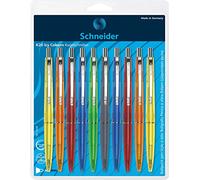Schneider K20 Icy Colours- Juego de bolígrafos (punta mediana, 10 unidades, surtidos), color azul
