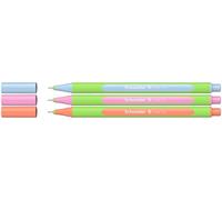 Schneider Line-Up Pastell Fineliner - Rotulador de punta fina (triangular, grosor de trazo 0,4 mm, carcasa de plástico biológico, 3 unidades), colores surtidos