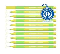 Schneider Line-Up Pastell Fineliner - Rotulador de punta fina (triangular, grosor de trazo 0,4 mm, carcasa de plástico biológico, 10 unidades), color verde pastel