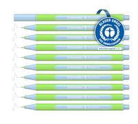 Schneider Line-Up Pastell Fineliner - Rotulador de punta fina (triangular, grosor de trazo 0,4 mm, carcasa de plástico biológico, 10 unidades), color azul pastel
