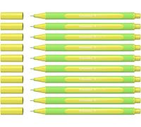 Schneider Line-Up - Rotuladores de punta fina (10 unidades), color verde | Grosor de trazo 0,4 mm, carcasa de 82% plástico de base biológica, galardonado con la etiqueta ecológica "Ángel Azul"