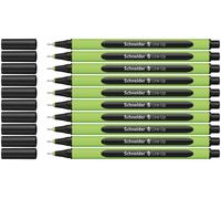 Schneider Line-Up - Rotuladores de punta fina (grosor de trazo 0,4 mm, plástico de base biológica, 10 unidades), color negro