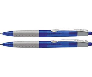 Schneider Loox 73550 Bolígrafo retráctil (zona de agarre suave, mina indeleble, grosor de trazo M), 2 unidades, color azul