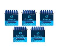 Schneider - Lote de 5 cajas de 6 cartuchos de tinta borrable, color azul