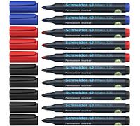 Schneider Maxx 130 Marcador permanente, rellenable, 1 - 3 mm (Caja de 10, 5 x schw., 3 x Rojo, 2 x Azul)