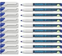 Schneider Maxx 223 F - Rotulador universal (no permanente, borrado en húmedo, 0,7 mm, 10 unidades), color azul