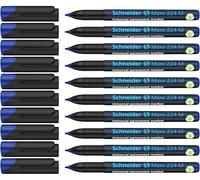 Schneider Maxx 224 M Permanent - Marcador de 1,0 mm, Azul, pack de 10