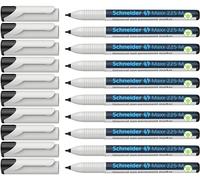 Schneider Maxx 225 M - Rotulador universal (no permanente, borrado en húmedo, 1,0 mm, 10 unidades), color negro