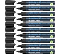 Schneider Rotuladores permanentes Maxx 230, rellenables, Cap Off Ink, aluminio, 1–3 mm, Negro