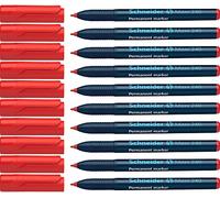 Schneider Maxx 240 Slim - Rotulador permanente (10 unidades), color rojo