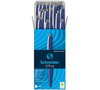 Schneider Office - Bolígrafo de punta redonda (50 unidades), color azul