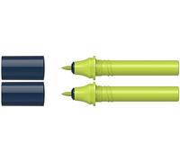 Schneider Paint-It 040 - Cartuchos de tinta de doble marcador (punta redonda, tinta a base de agua de color intenso para uso en papel, 95% plástico reciclado), color verde manzana 051