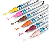 Schneider Paint-It – Juego de rotuladores acrílicos, 6 uds, punta redonda 2 mm, surtidos