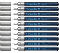 Schneider Paint-Marker Maxx 271 - Rotuladores (punta redonda, 1 a 2 mm, 10 unidades), color plateado