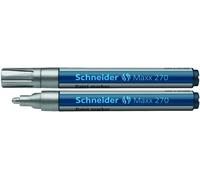 Schneider Pennarello Indelebile, Color Plata, 1 unidad plata 1 unidad (Paquete d