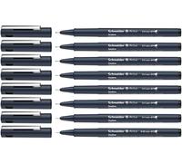 Schneider Fineliner Pictus – 8 grosores (0,05–0,9 mm) – Negro – Estuche 8 unidades