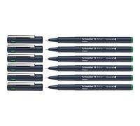 Schneider Pictus - Rotuladores de punta fina (grosor de trazo 0,3 mm, revestimiento de pigmento indeleble, punta revestida de metal, carcasa de 85% plástico reciclado), color verde