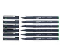 Schneider Pictus - Rotuladores de punta fina (grosor de trazo 0,5 mm, revestimiento de pigmento indeleble, punta revestida de metal, carcasa de 85% plástico reciclado), color verde