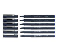 Schneider Pictus - Rotuladores de punta fina (grosor de trazo 0,7 mm, revestimiento de pigmento indeleble, punta revestida de metal, carcasa de 85% plástico reciclado), color azul