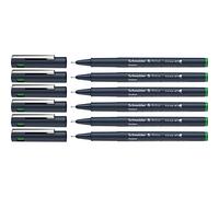 Schneider Pictus - Rotuladores de punta fina (grosor de trazo 0,9 mm, revestimiento de pigmento indeleble, punta revestida de metal, carcasa de 85% plástico reciclado), color verde