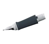 Schneider Ray - Pluma estilográfica (incluye parte frontal, talla M), color blanco y gris oscuro