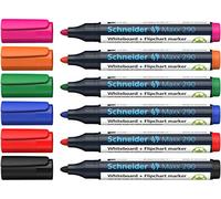 Schneider - Rotulador Maxx 290 (para pizarras blancas y rotafolios, punta redonda de 2-3 mm de grosor de trazo, borrado en seco, no deja residuos, alta calidad, fuerte y de colores intensos)