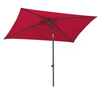 Schneider-Schirme Sombrilla Sevilla roja, 240 x 140 cm, rectangular, 667-77, estructura de acero, revestimiento de poliéster, 4,6 kg