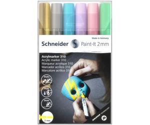 Schneider schreibgeräte paint-it marcador 6 pieza(s) punta redonda or