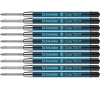 Schneider Recambio bolígrafo Slider 755 G2 – punta redonda, ViscoGlide, tinta negra, 10 uds