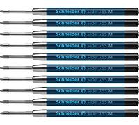 Schneider Recambio bolígrafo Slider 755 G2 – punta redonda, ViscoGlide, tinta negra, 10 uds