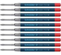 Schneider Slider 755 - Recambio para bolígrafo (tecnología ViscoGlide, mina, 10 unidades), color rojo