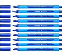 Schneider Slider Edge 152003 - Bolígrafo de punta redonda (10 unidades, incluye capuchón, tinta azul), color azul y cian
