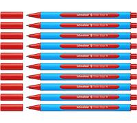 Schneider Slider Edge - Bolígrafo retráctil (mina M, 10 unidades), color rojo