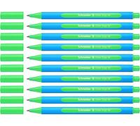 Schneider Slider Edge - Bolígrafo retráctil (mina M, 10 unidades), color verde