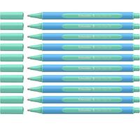 Schneider Slider Edge Pastel XB (extra ancho), 1,4 mm, barril azul claro, tinta menta, caja de 10 bolígrafos (152224)