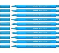 Schneider Slider Edge XB - Bolígrafo de punta redonda (10 unidades, incluye capuchón, tinta azul), color azul