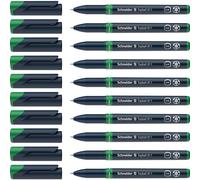 Schneider Topball 811 - Bolígrafos roller con punta reemplazable (0,5 mm, 10 unidades), color verde