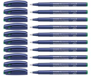Schneider Topball 847 Rollerball Pen - Green (Pack of 10)