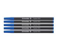 Schneider Topball 850 - Bolígrafo de punta redonda (formato europeo, grosor de trazo de 0,5 mm) (5 unidades), color azul