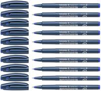 Schneider Topball 857 - Bolígrafo de punta redonda (punta de metal de 0,6 mm, 10 unidades, tinta azul)