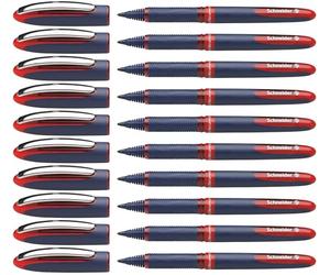 Schneider Uno Business Pack de 10 Rollerball plumas con tinta líquida (no retráctil-Rojo
