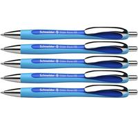 Schneider Xb Rave Retract Viscoglide - Bolígrafos de punta redonda, color azul (Caja de 5)