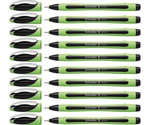 Schneider Xpress Negro 10pieza(s) pluma estiligráfica - Pluma estilográficas (Negro, Negro, Verde, 0,8 mm, 10 pieza(s))