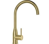 Schock 559000WGO Cocina KAVUS en Oro Blanco - Grifo presión Recubierto Fija, Chorro de Agua Ultraligero y Alta posición de Salida, Whitegold