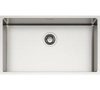 SCHOCK | Fregadero de cocina New Technick N100 XL de acero inoxidable 304, 740 x 440, interior de la cubeta 700 x 400, fregadero de 1 cubeta de acero inoxidable cepillado, se puede combinar con