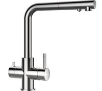 SCHOCK Grifo de cocina Metis de acero inoxidable, grifo de alta presión con manguera extraíble