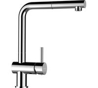 SCHOCK grifo mezclador de cocina EPOS cromo - Grifo mezclador de baja presión con rociador de manguera extraíble