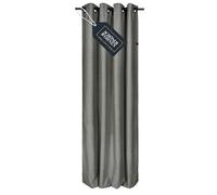 SCHÖNER WOHNEN Cortina opaca con ojales, cortinas opacas de 245 cm de largo, decoración para ventanas, aspecto moderno de lino para salón y cocina, cortina térmica, protección contra el calor