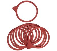 SCHOLLAIN Juego de 10 Juntas Anillos de Goma con un diámetro de 100 mm Adecuado para conservas de tarros, Rojo, 94 x 108 mm (222271016)