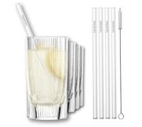 SCHOTT Zwiesel After Work Bartender - Juego de 4 vasos y 4 pajitas
